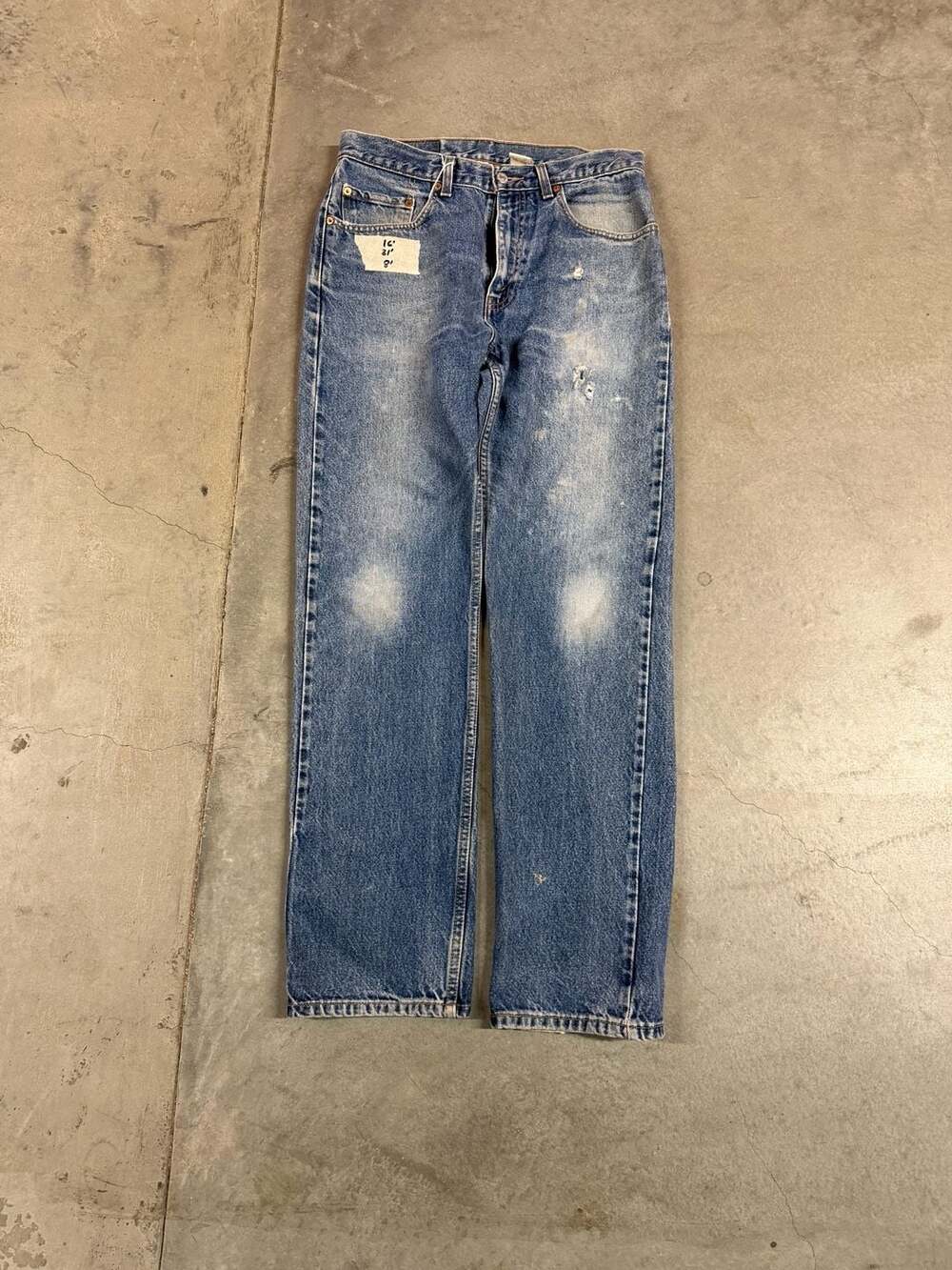 Vintage Levi's 505 Regular Fit Straight Leg Distressed Denim Jeans W32 L32